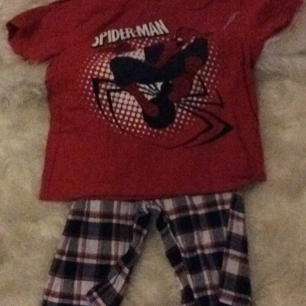 Worn once Spider-Man shorts set